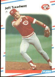 1988 Fleer Baseball Cards      249     Jeff Treadway RC